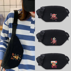 Unisex Messenger Chest Bags Student Waist Bag Monster Series Fanny Pack