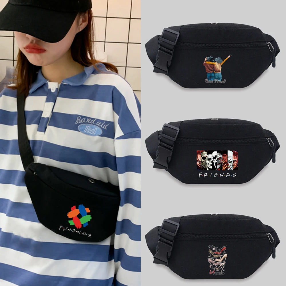 Unisex Waist Bag Leisure Fanny Pack Messenger Chest Student Bum Bag