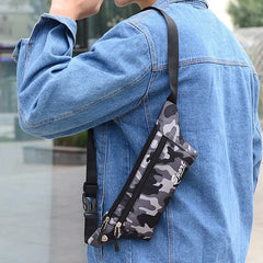 Dark Grain Camo Bum Bag - Unisex Fanny Pack