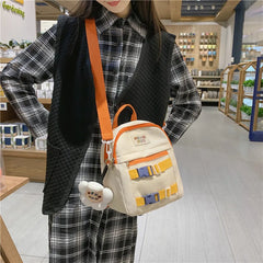 Candy Clip Women Backpacks Waterproof Nylon Schoolbags