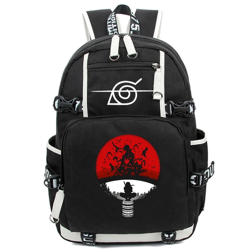 Canvas Backpack USB Charge Women Student Backpack Letters Print School Bag