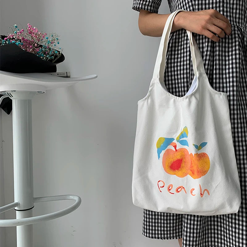 Canvas Bag Women's Shoulder Bag Fresh Literary Female Student Cloth Bag