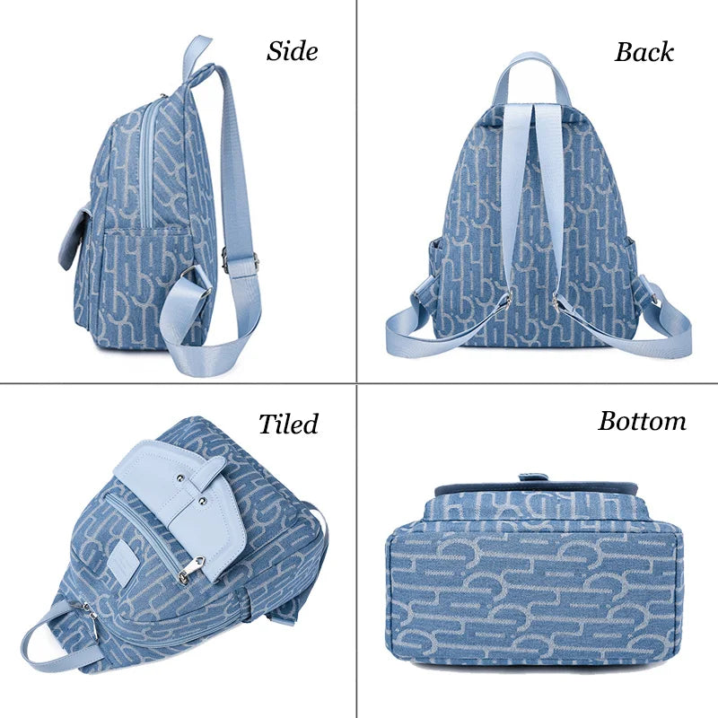 Canvas School Backpack for Teenage Girls