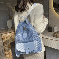 Canvas School Backpack for Teenage Girls
