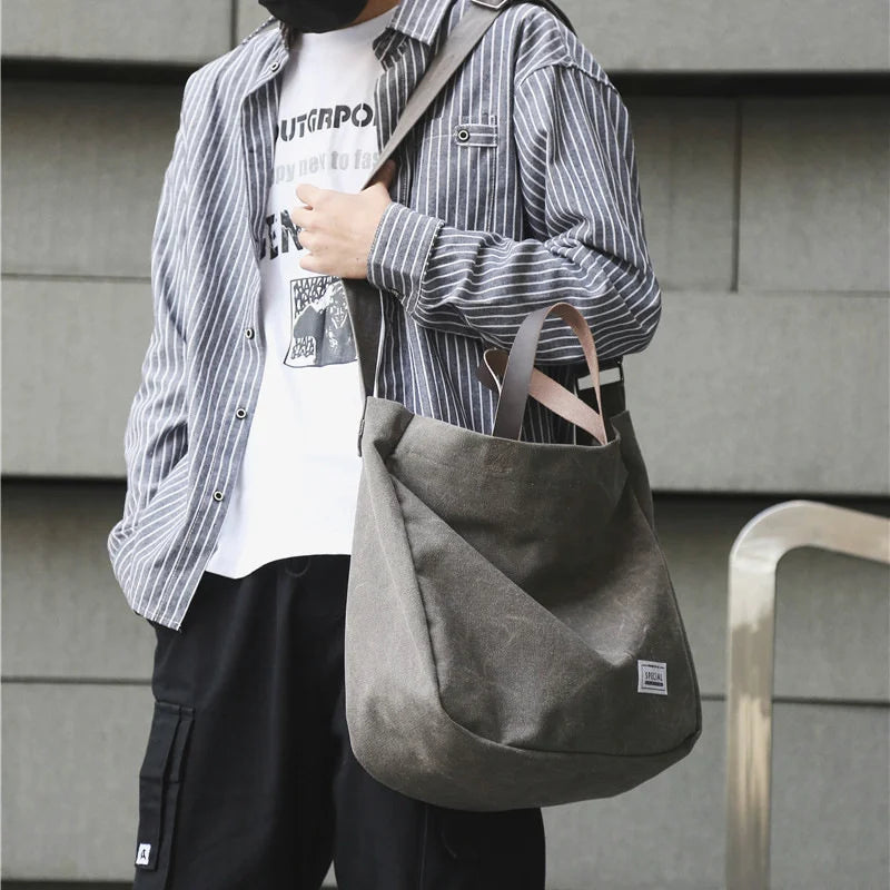 Canvas Messenger Bag Sports Backpack Large Shoulder Satchel