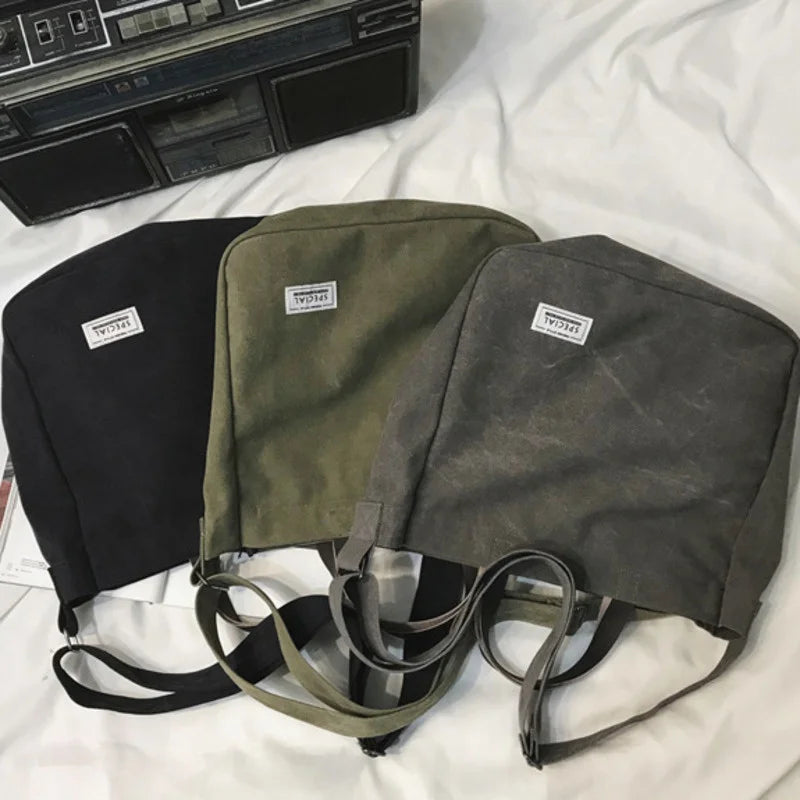 Canvas Messenger Bag Sports Backpack Large Shoulder Satchel