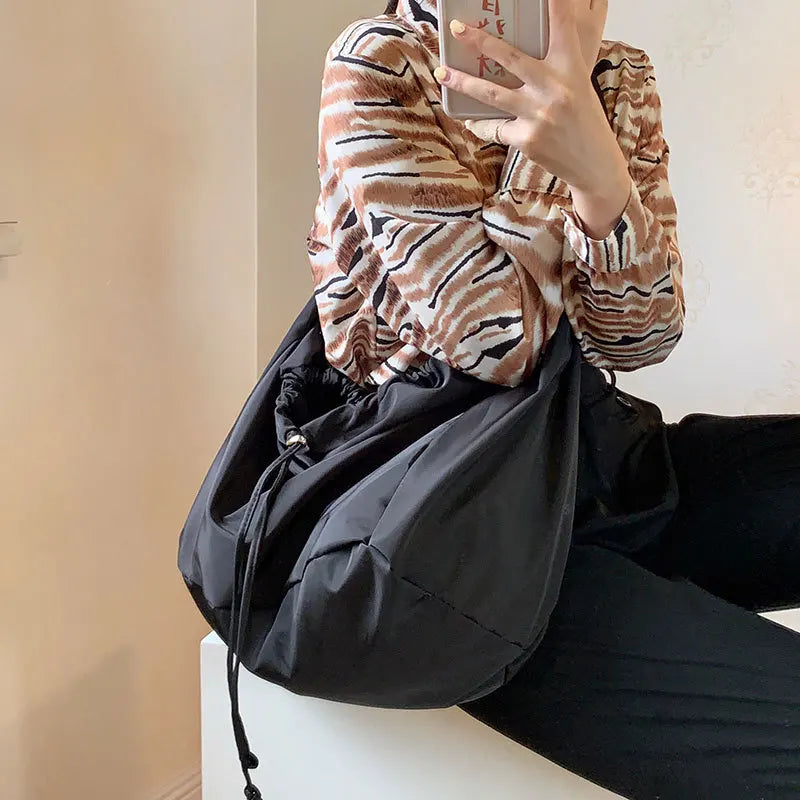 Canvas Totes Bags Women Casual Wild Ladies Handbags Solid Shoulder Women Bag
