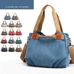 Canvas Women Handbags Vintage Large Capacity Shoulder Bag