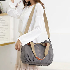 Canvas Women Handbags Vintage Large Capacity Shoulder Bag