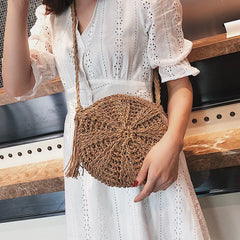 Capacity Straw Bags Women Woven Basket Bolsa Tote Summer Bohemian Beach