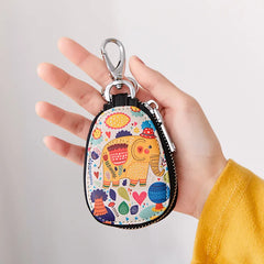 Women Car Key Case Bag PU Leather Girls Key Holder