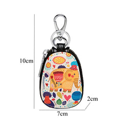 Women Car Key Case Bag PU Leather Girls Key Holder