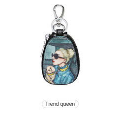 Women Car Key Case Bag PU Leather Girls Key Holder
