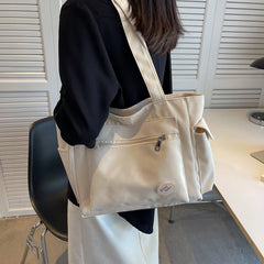 Casual Canvas Tote Bag Large Capacity Shoulder Bag