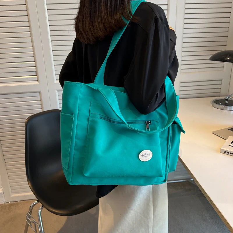 Casual Canvas Tote Bag Large Capacity Shoulder Bag