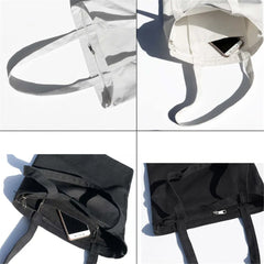Casual Canvas Tote Bag Large Capacity Shoulder Bag Women Crossbody Bags