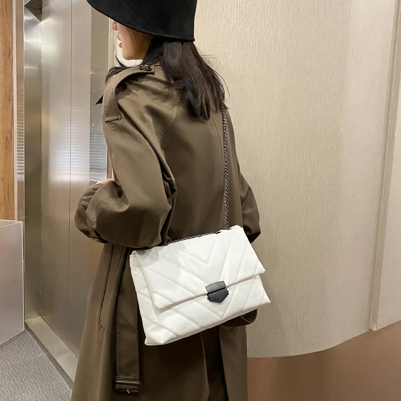 Casual Crossbody Bag Women's Shoulder Handbag PU Leather Messenger