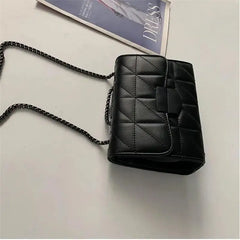 Chain Crossbody Bag Women Shoulder Handbag PU Leather Messenger