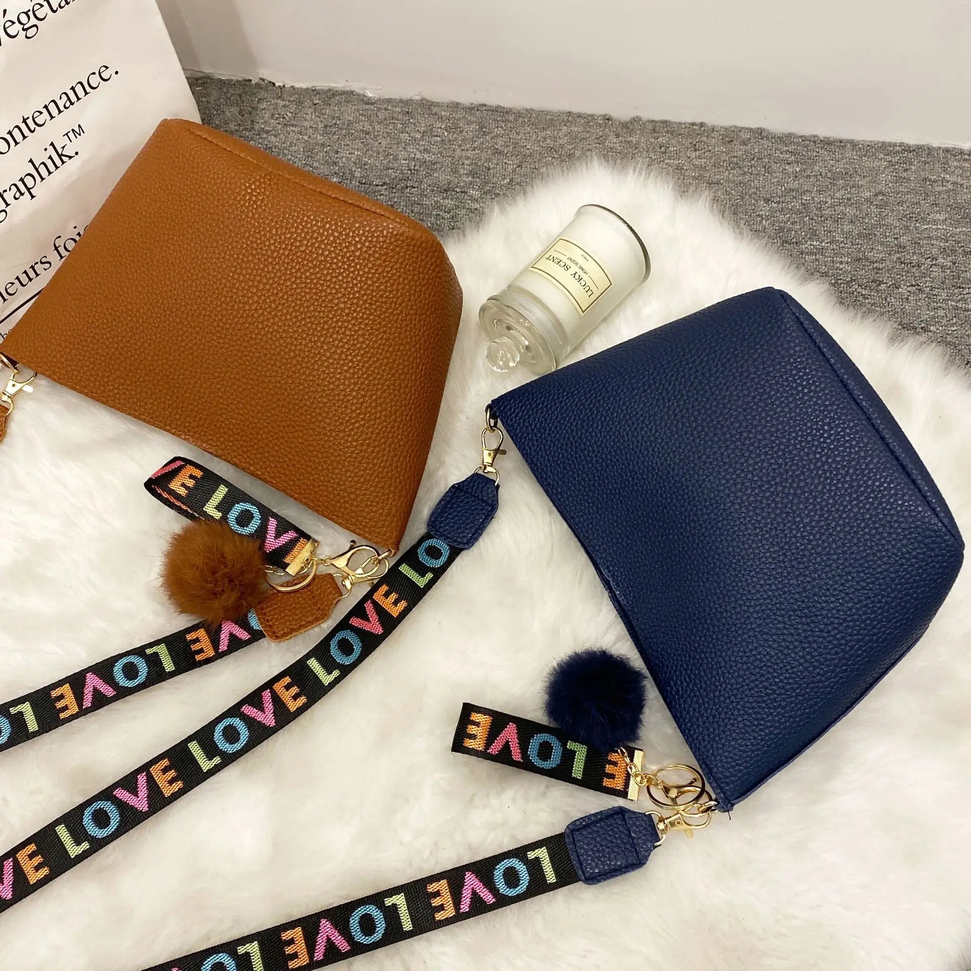 Lychee Pattern Crossbody Bag Shoulder Bag Ladies Handbag