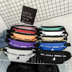 Casual Canvas Waist Bag Travel Pouch Shoulder Bag Unisex Belt Pack Chest Bag