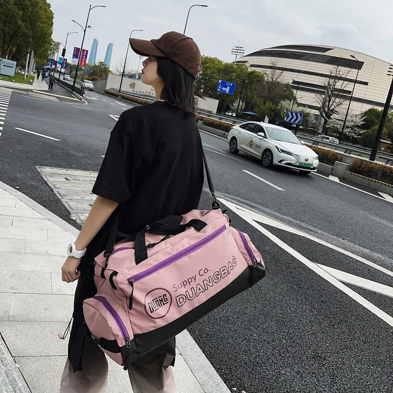 Waterproof Large Capacity Duffle Travel Bag Multifunction Tote GymBags