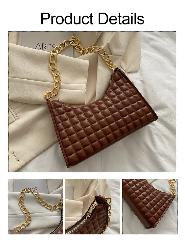 Plaid Crossbody Bag Shoulder Bag PU Leather Messenger Bags