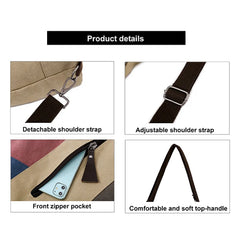 Canvas Shoulder Crossbody Bag Large Capacity Travel School Messenger XA806M