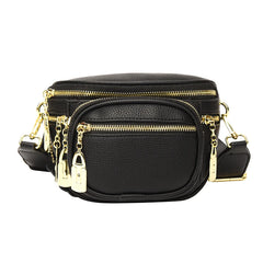 Women Leather Travel Crossbody Chest Bag Waist Fanny Pack