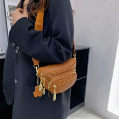Women Leather Travel Crossbody Chest Bag Waist Fanny Pack