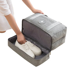 Cationic Fabric Waterproof Travel Bag Large Capacity Double Layer Storage Bag