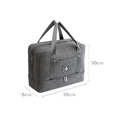 Cationic Fabric Waterproof Travel Bag Large Capacity Double Layer Storage Bag