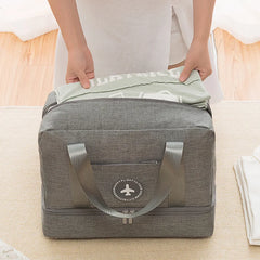 Cationic Fabric Waterproof Travel Bag Large Capacity Double Layer Storage Bag