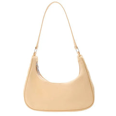Casual Woman Small Nylon Half Moon Women Shoulder Bags Handbag