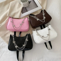 Retro Small Square Bag French Stick Armpit Mobile Phone Bag