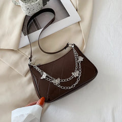 Retro Small Square Bag French Stick Armpit Mobile Phone Bag