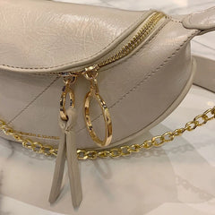Leather Crossbody Bags for Women Casual Ring Zipper Handbags and Purses