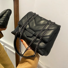 Quilted Chain Shoulder Bag for Women Crossbody Flap Purse