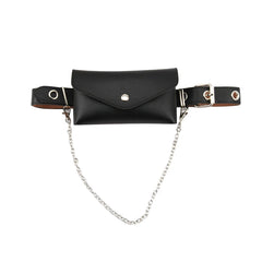 Jean Punk Silver Pin Buckle Strap Belt Shoulder Bag Phone Pouch Waist Bags