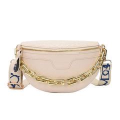 Chain Waist Bag Women's PU Leather Waist Fanny Packs Belt Bag
