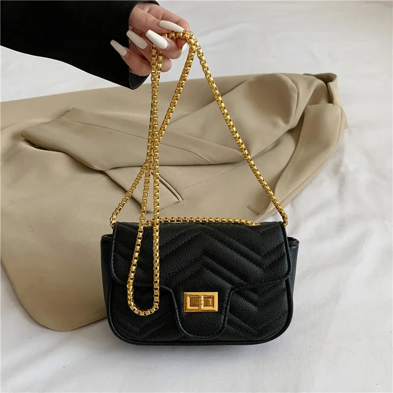 Chain Women Crossbody Bag Shoulder Bag PU Leather Female Clutch Handbags