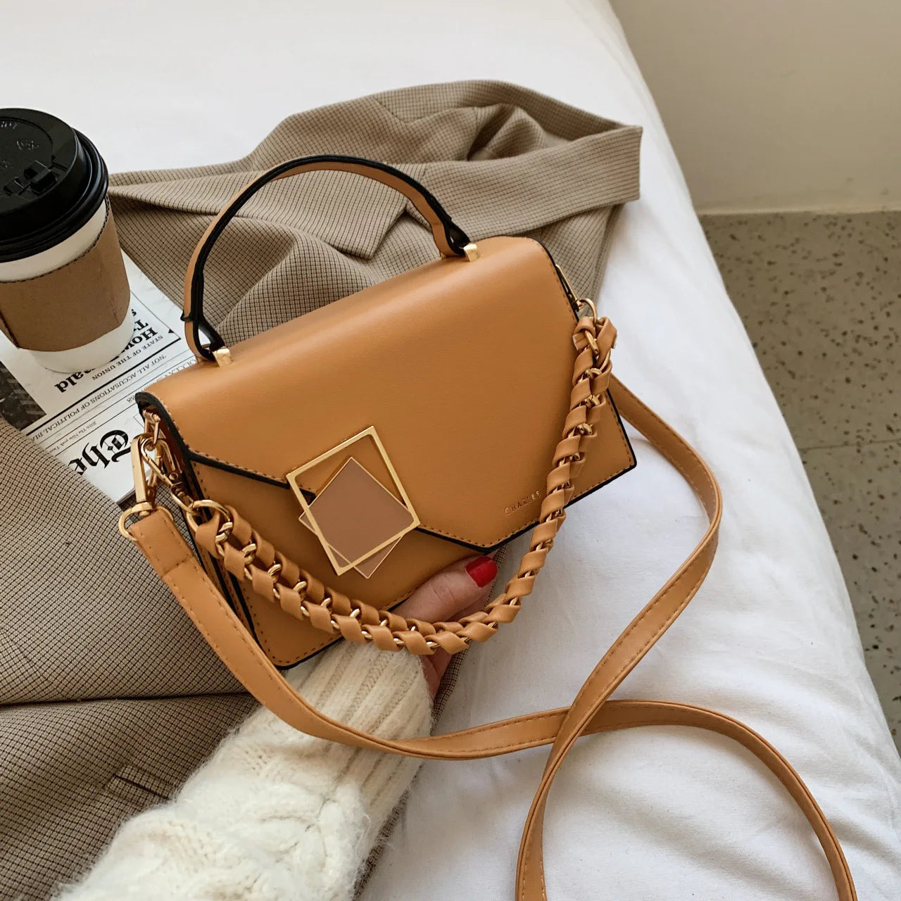 Women's Crossbody Bag and Purse Leather Shoulder Handbag