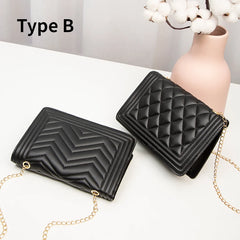 Chain Women Shoulder Bag Pu Leather Casual Solid Crossbody Bags