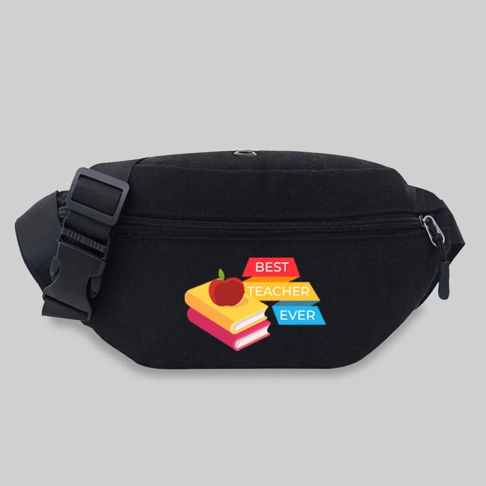 Women Travel Waist Bag Teacher Series Pattern Shoulder Crossbody Bag