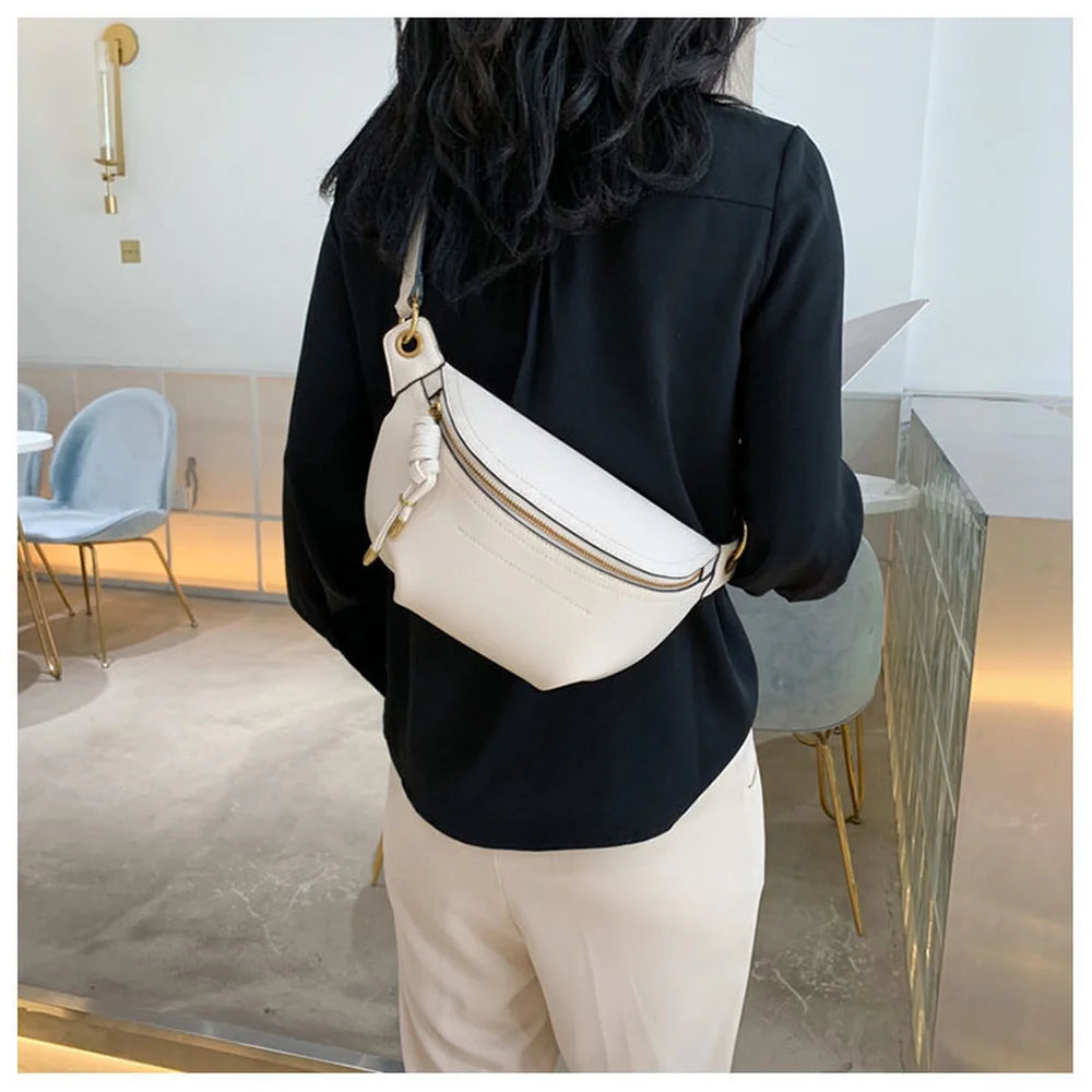 Soft Leather Chest Bag Women's Cross-body Street Bag