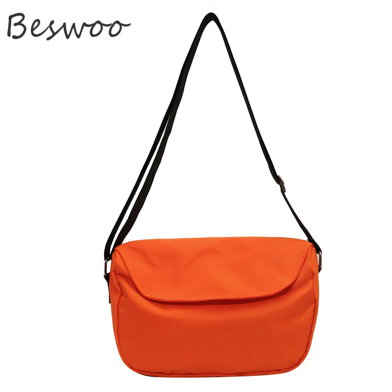 Nylon Crossbody Shoulder Bag for Women - Large Capacity Messenger Bag