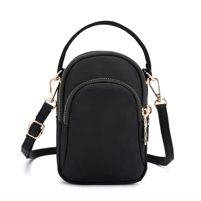 Nylon Waterproof Crossbody Handbag Mini Cell Phone Messenger Shoulder Bag