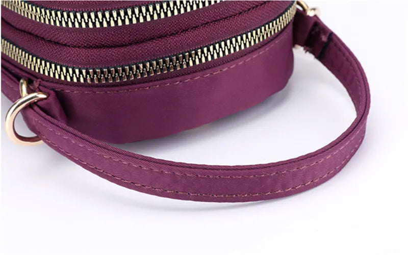 Nylon Waterproof Crossbody Handbag Mini Cell Phone Messenger Shoulder Bag