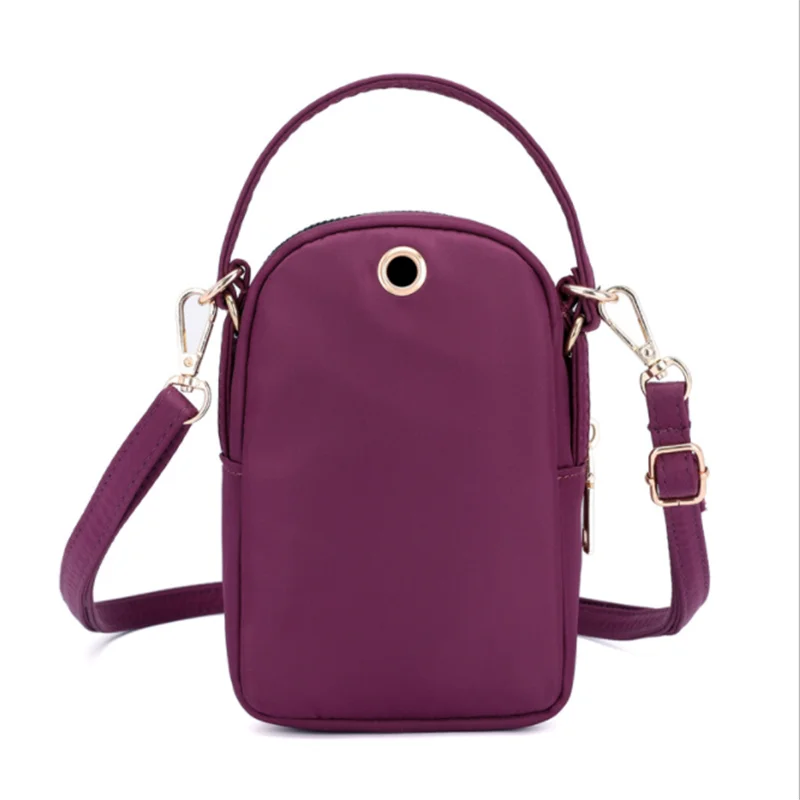 Nylon Waterproof Crossbody Handbag Mini Cell Phone Messenger Shoulder Bag