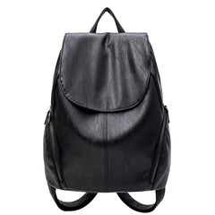 College Wind Schoolbag Leather Style Backpack Woman Tidal Leisure Travel Bag