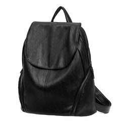 College Wind Schoolbag Leather Style Backpack Woman Tidal Leisure Travel Bag